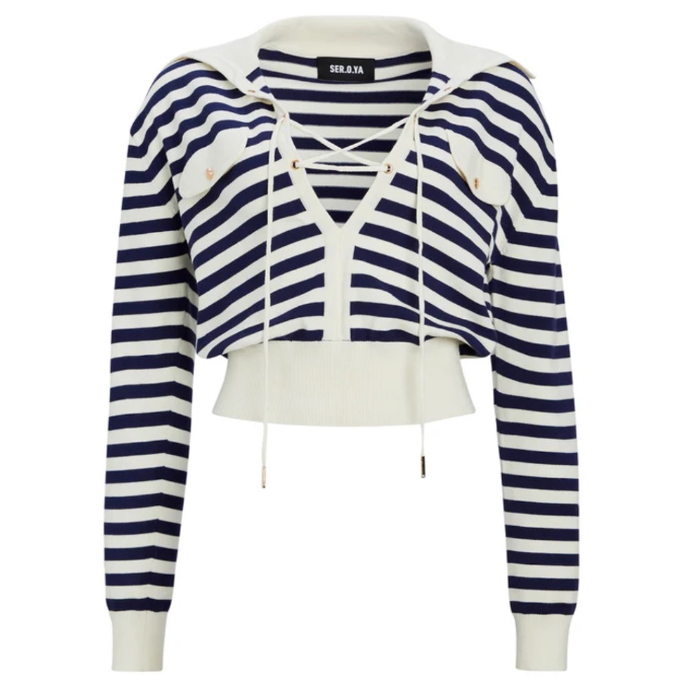 SEROYA Rose Striped Top